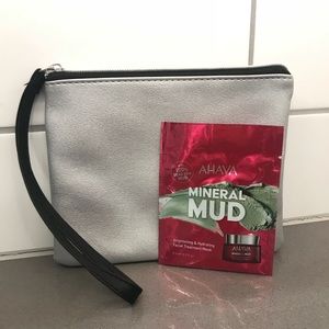 Ahava cosmetics bag and mask sample